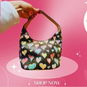 Lindsay Lohan x Dooney and Bourke Rainbow Hearts Y2K Purse